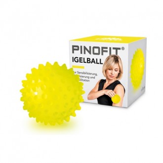 PINOFIT® míček ježek, žlutý, transparentní, 7 cm